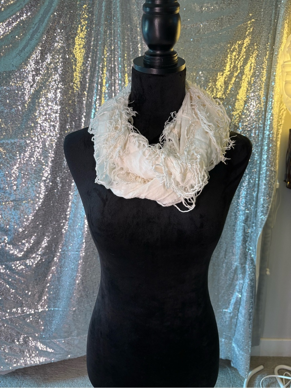 Distressed Scarf 🤍